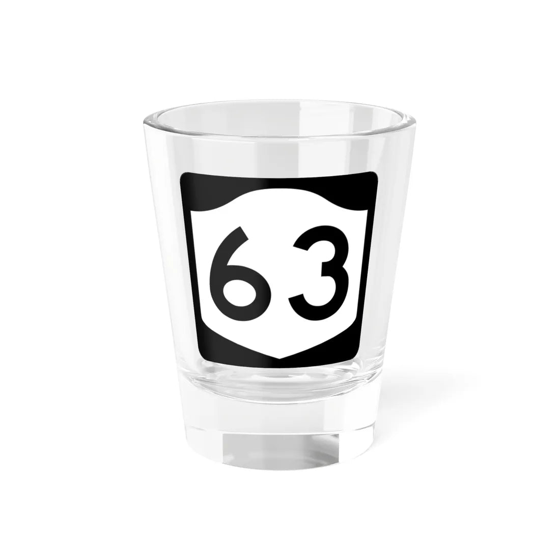 NY-63 (New York) (Road Sign) Shot Glass 1.5oz 1.5oz - Go Mug Yourself