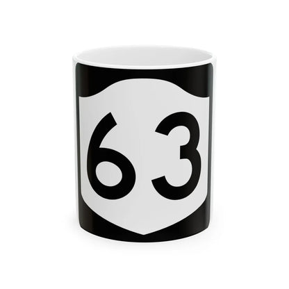 NY-63 (New York) (Road Sign) White Coffee Mug 11oz - Go Mug Yourself