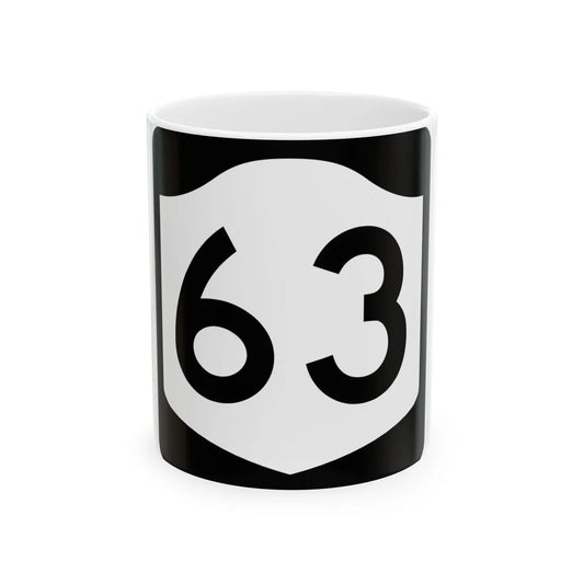 NY-63 (New York) (Road Sign) White Coffee Mug 11oz - Go Mug Yourself
