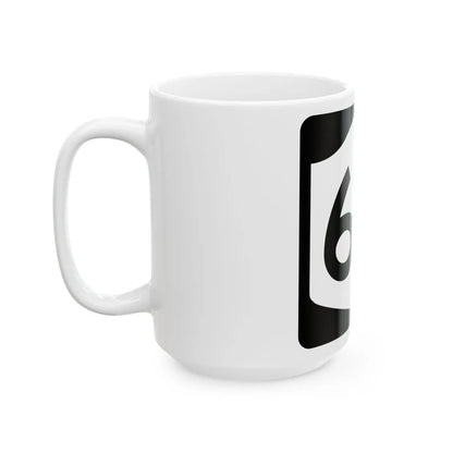 NY-63 (New York) (Road Sign) White Coffee Mug - Go Mug Yourself