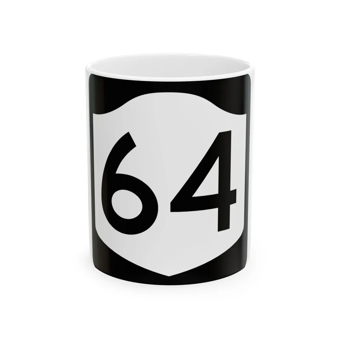 NY-64 (New York) (Road Sign) White Coffee Mug 11oz - Go Mug Yourself