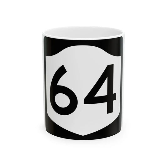 NY-64 (New York) (Road Sign) White Coffee Mug 11oz - Go Mug Yourself