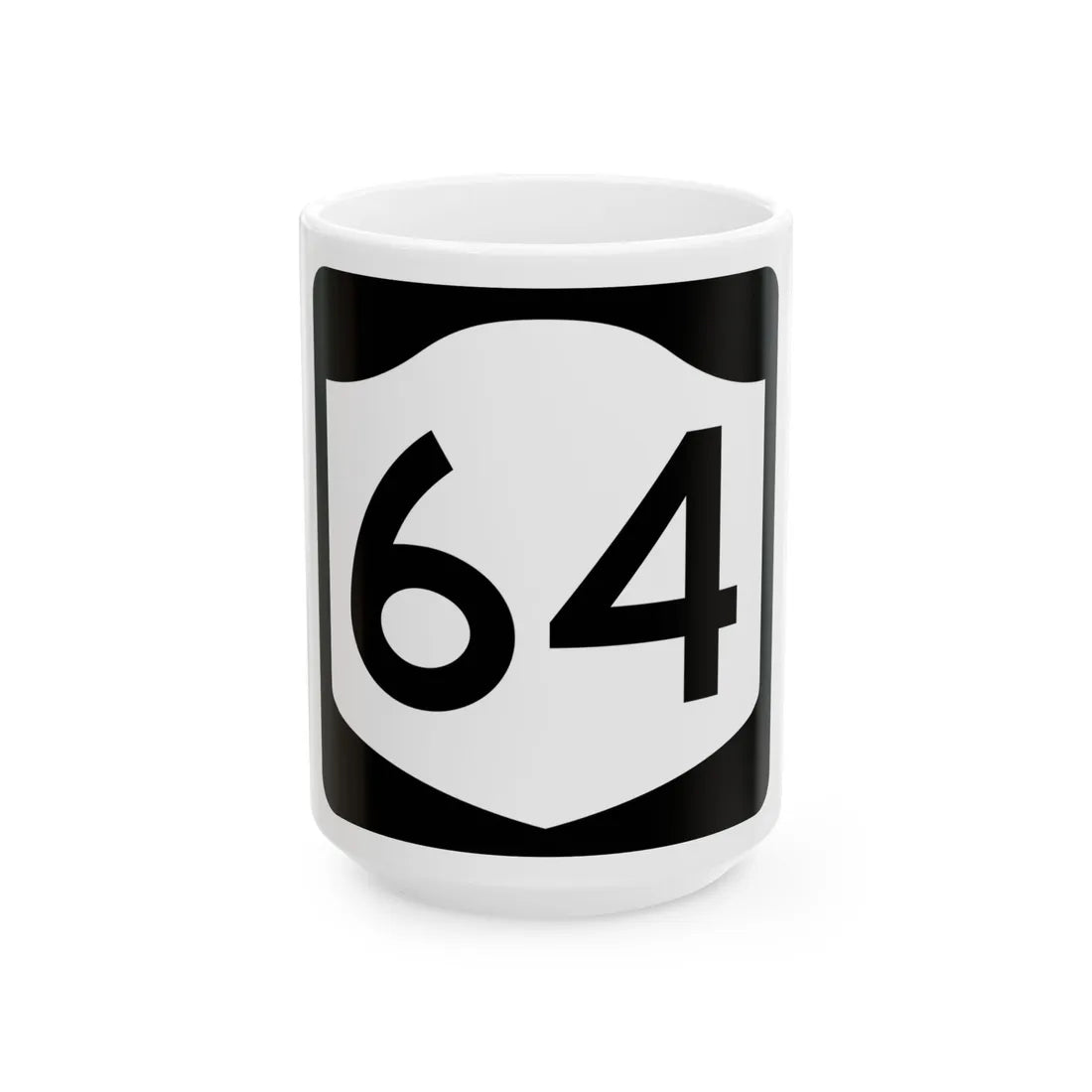 NY-64 (New York) (Road Sign) White Coffee Mug 15oz - Go Mug Yourself
