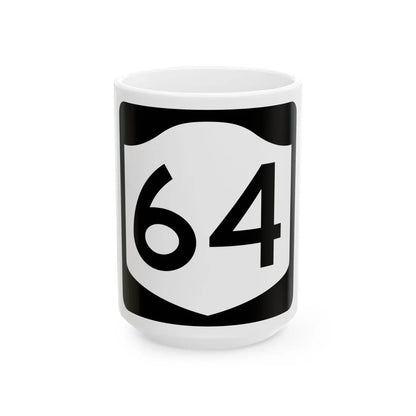 NY-64 (New York) (Road Sign) White Coffee Mug 15oz - Go Mug Yourself