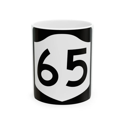 NY-65 (New York) (Road Sign) White Coffee Mug 11oz - Go Mug Yourself