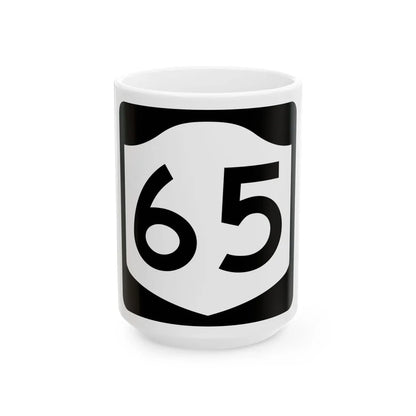 NY-65 (New York) (Road Sign) White Coffee Mug 15oz - Go Mug Yourself
