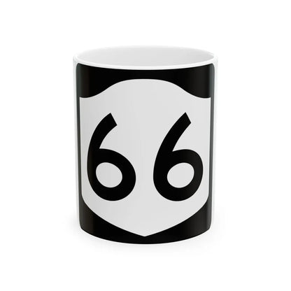 NY-66 (New York) (Road Sign) White Coffee Mug 11oz - Go Mug Yourself