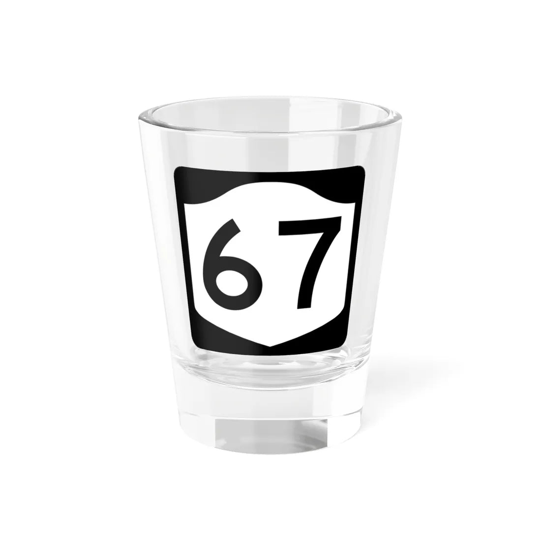 NY-67 (New York) (Road Sign) Shot Glass 1.5oz 1.5oz - Go Mug Yourself