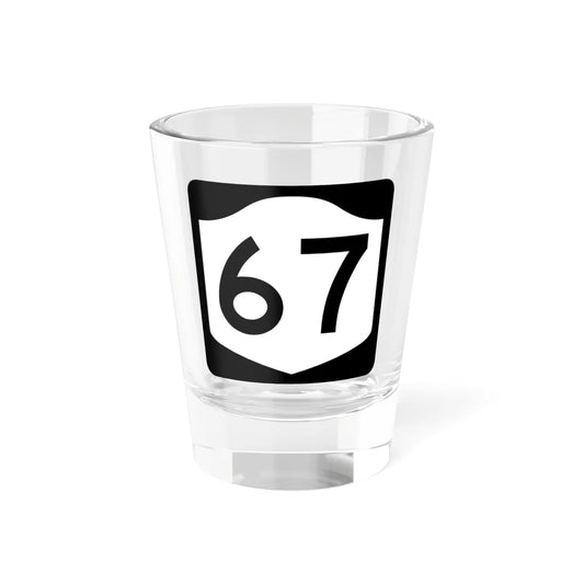 NY-67 (New York) (Road Sign) Shot Glass 1.5oz 1.5oz - Go Mug Yourself