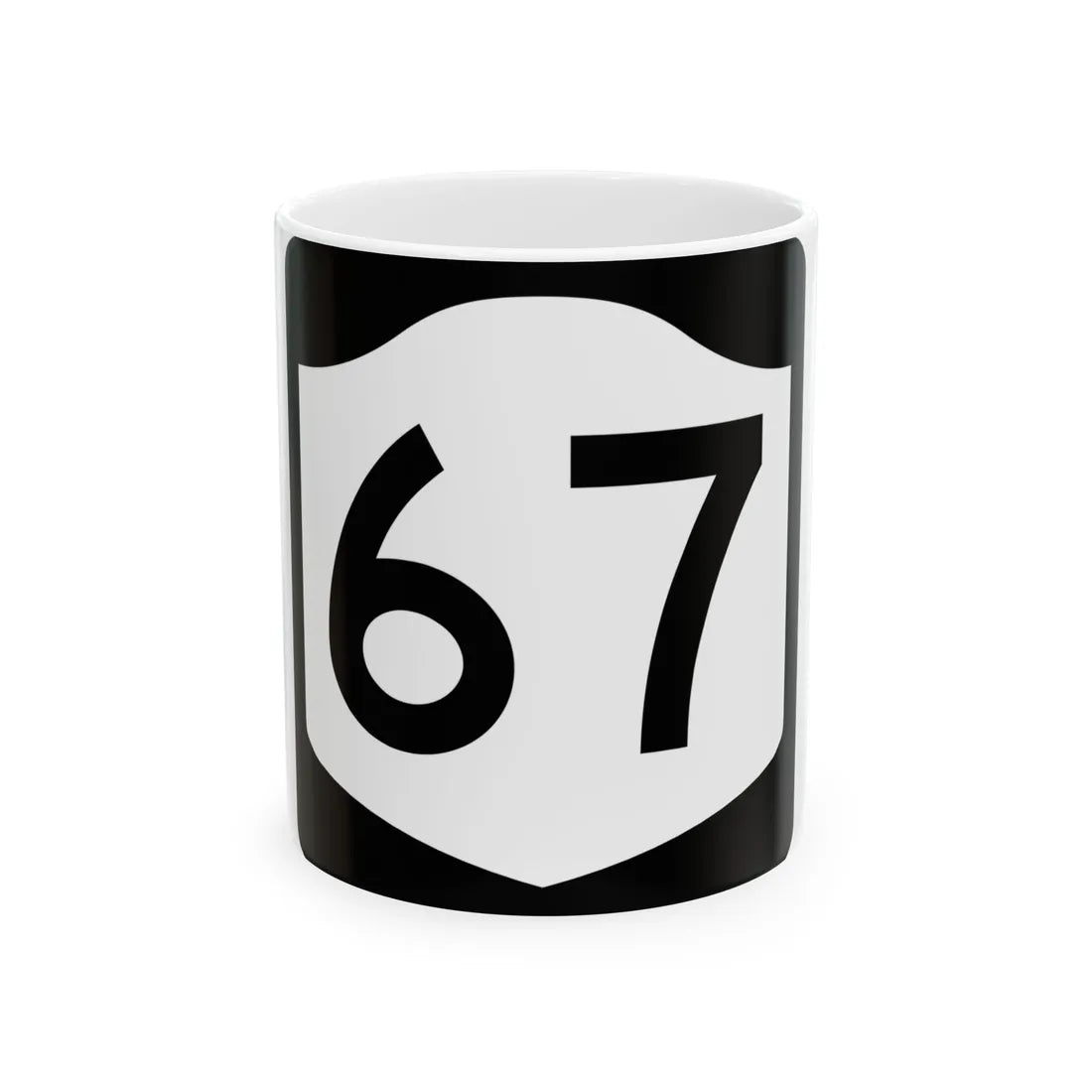 NY-67 (New York) (Road Sign) White Coffee Mug 11oz - Go Mug Yourself