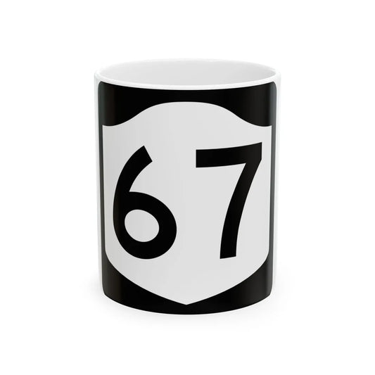 NY-67 (New York) (Road Sign) White Coffee Mug 11oz - Go Mug Yourself