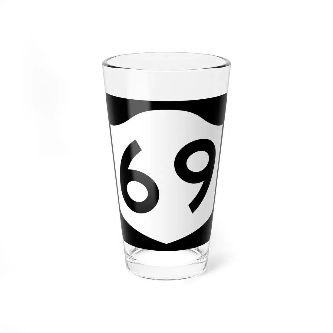 NY-69 (New York) (Road Sign) Pint Glass 16oz 16oz - Go Mug Yourself