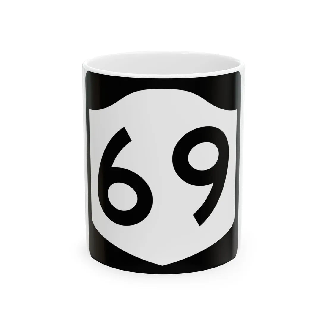 NY-69 (New York) (Road Sign) White Coffee Mug 11oz - Go Mug Yourself