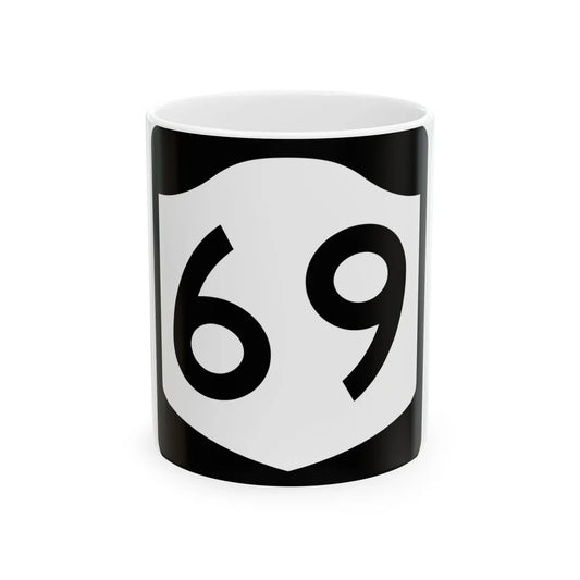NY-69 (New York) (Road Sign) White Coffee Mug 11oz - Go Mug Yourself