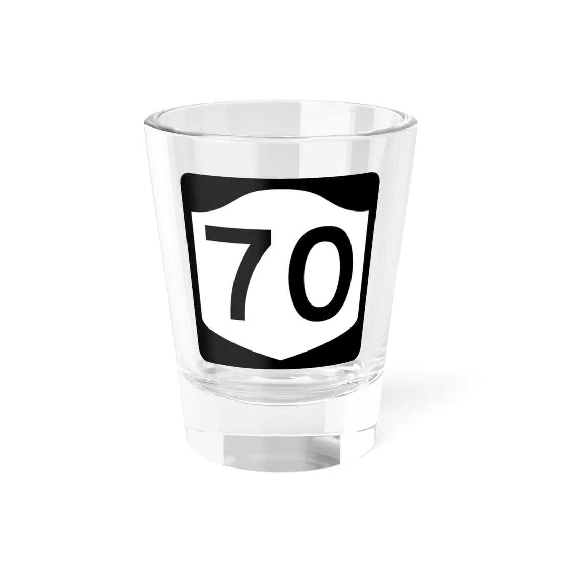 NY-70 (New York) (Road Sign) Shot Glass 1.5oz 1.5oz - Go Mug Yourself