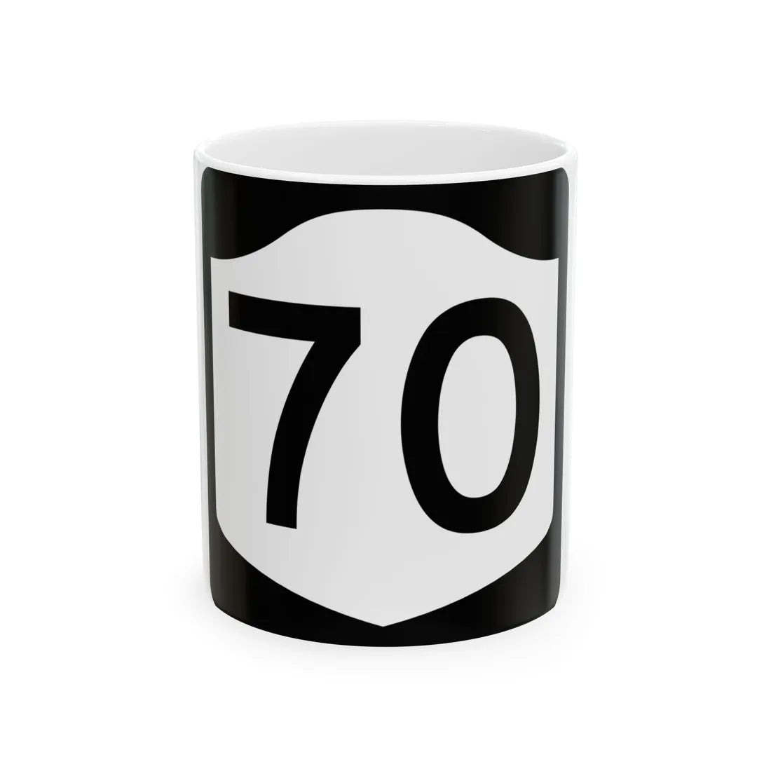 NY-70 (New York) (Road Sign) White Coffee Mug 11oz - Go Mug Yourself