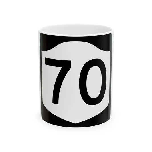 NY-70 (New York) (Road Sign) White Coffee Mug 11oz - Go Mug Yourself