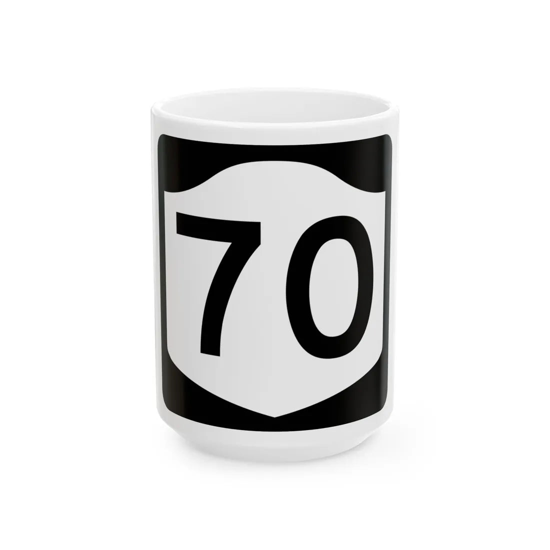 NY-70 (New York) (Road Sign) White Coffee Mug 15oz - Go Mug Yourself