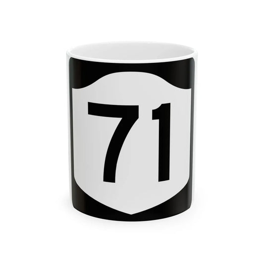 NY-71 (New York) (Road Sign) White Coffee Mug 11oz - Go Mug Yourself