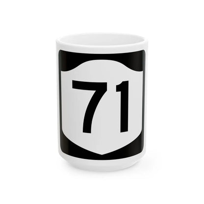 NY-71 (New York) (Road Sign) White Coffee Mug 15oz - Go Mug Yourself