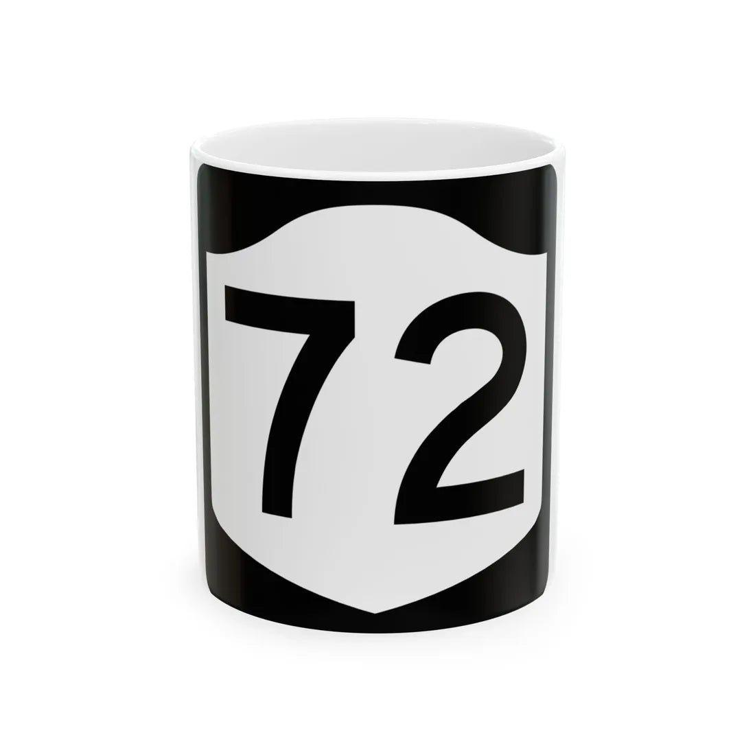 NY-72 (New York) (Road Sign) White Coffee Mug 11oz - Go Mug Yourself