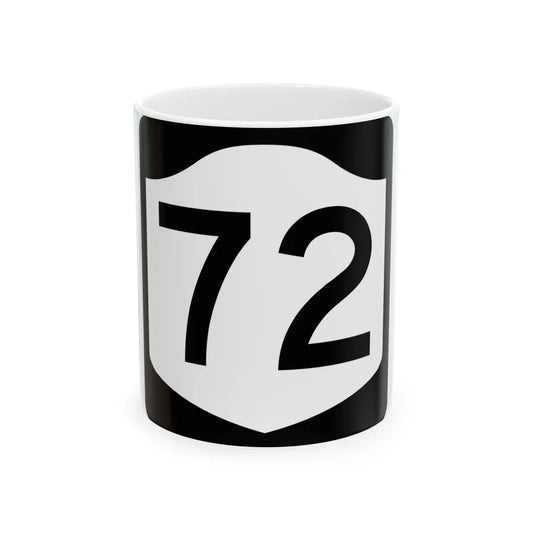 NY-72 (New York) (Road Sign) White Coffee Mug 11oz - Go Mug Yourself