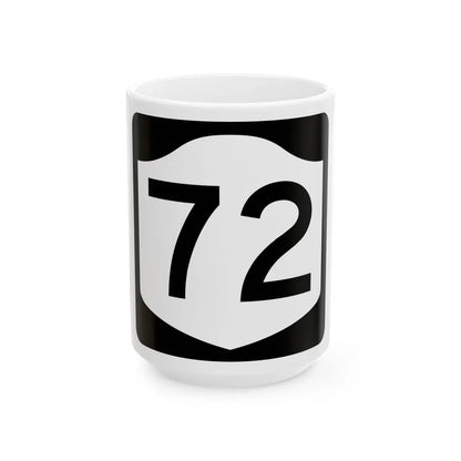 NY-72 (New York) (Road Sign) White Coffee Mug 15oz - Go Mug Yourself