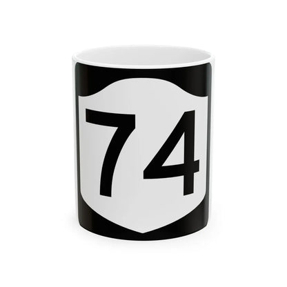 NY-74 (New York) (Road Sign) White Coffee Mug 11oz - Go Mug Yourself