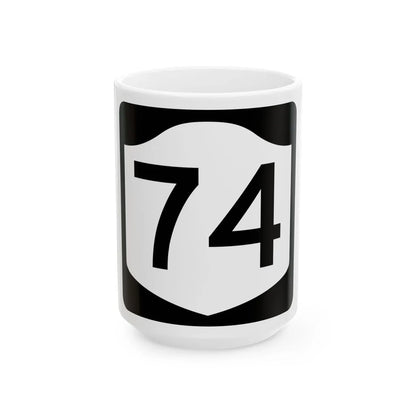 NY-74 (New York) (Road Sign) White Coffee Mug 15oz - Go Mug Yourself