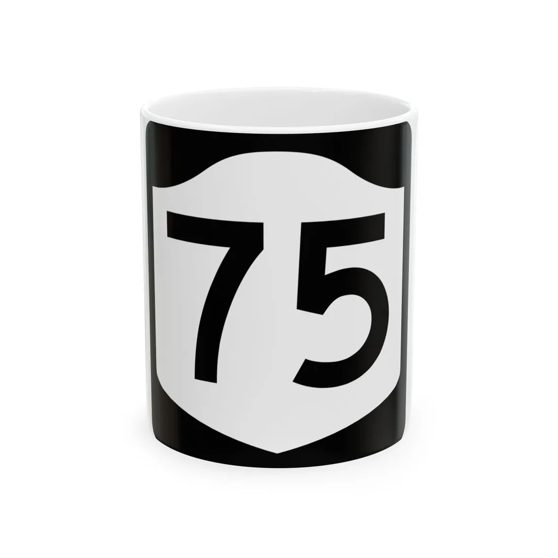 NY-75 (New York) (Road Sign) White Coffee Mug 11oz - Go Mug Yourself