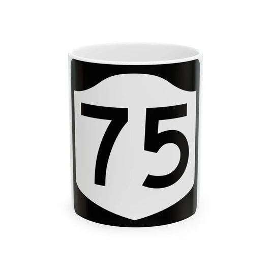 NY-75 (New York) (Road Sign) White Coffee Mug 11oz - Go Mug Yourself