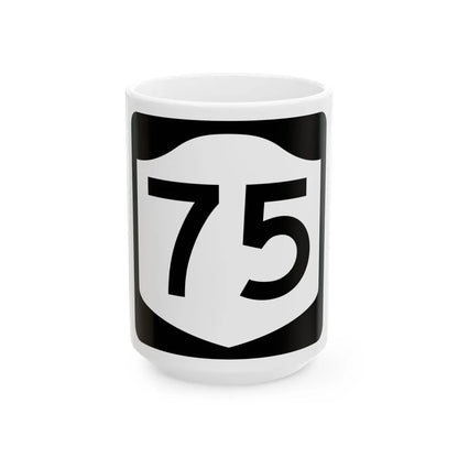 NY-75 (New York) (Road Sign) White Coffee Mug 15oz - Go Mug Yourself