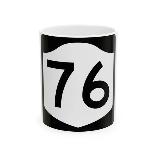 NY-76 (New York) (Road Sign) White Coffee Mug 11oz - Go Mug Yourself