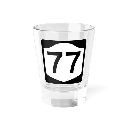 NY-77 (New York) (Road Sign) Shot Glass 1.5oz 1.5oz - Go Mug Yourself