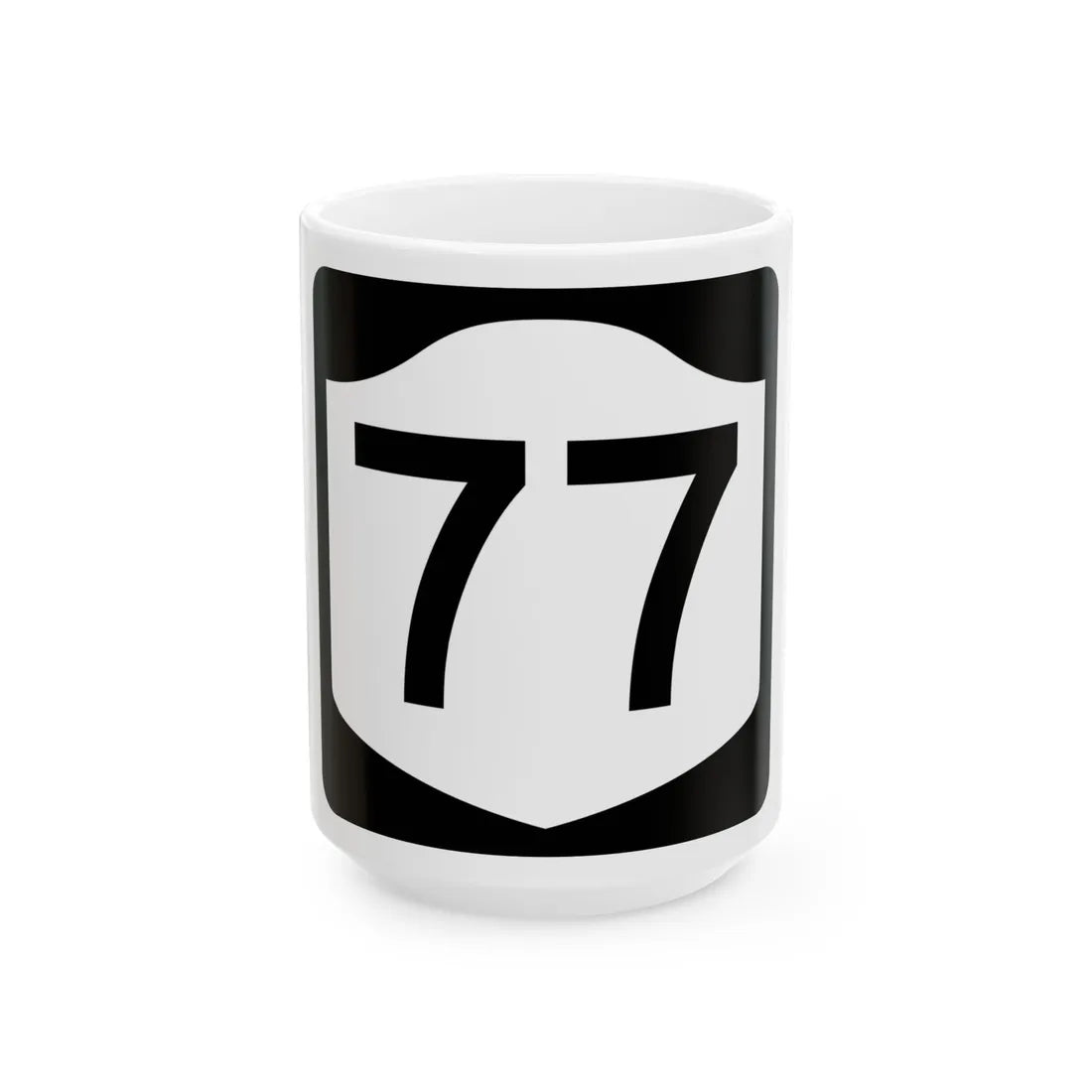 NY-77 (New York) (Road Sign) White Coffee Mug 15oz - Go Mug Yourself