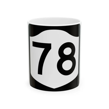 NY-78 (New York) (Road Sign) White Coffee Mug 11oz - Go Mug Yourself