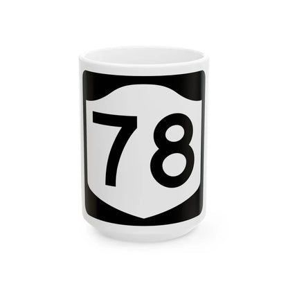 NY-78 (New York) (Road Sign) White Coffee Mug 15oz - Go Mug Yourself