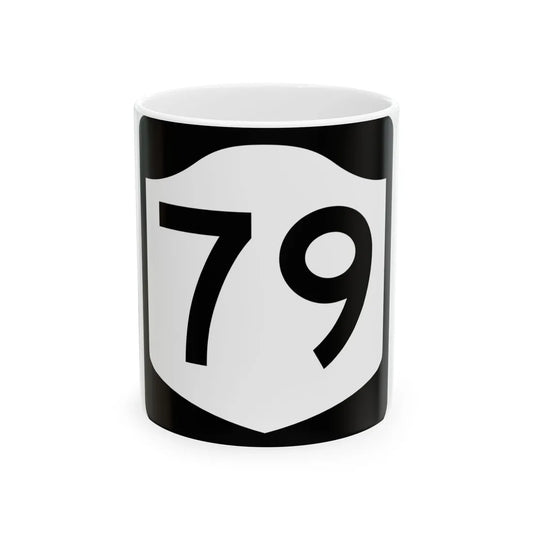 NY-79 (New York) (Road Sign) White Coffee Mug 11oz - Go Mug Yourself