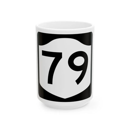 NY-79 (New York) (Road Sign) White Coffee Mug 15oz - Go Mug Yourself