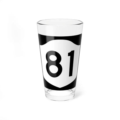 NY-81 (New York) (Road Sign) Pint Glass 16oz 16oz - Go Mug Yourself