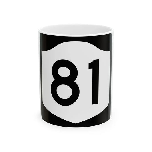 NY-81 (New York) (Road Sign) White Coffee Mug 11oz - Go Mug Yourself
