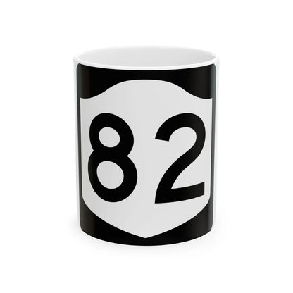NY-82 (New York) (Road Sign) White Coffee Mug 11oz - Go Mug Yourself