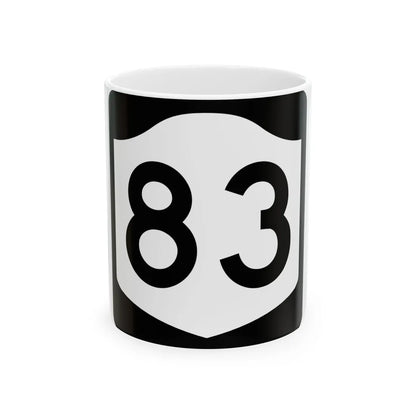 NY-83 (New York) (Road Sign) White Coffee Mug 11oz - Go Mug Yourself