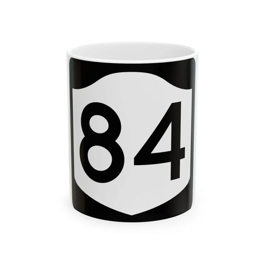 NY-84 (New York) (Road Sign) White Coffee Mug 11oz - Go Mug Yourself