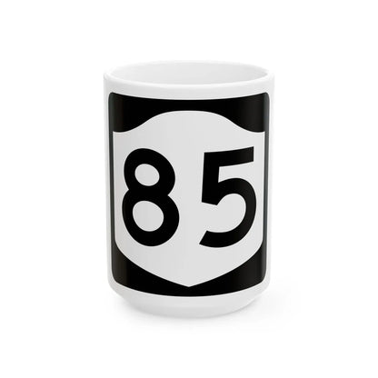NY-85 (New York) (Road Sign) White Coffee Mug 15oz - Go Mug Yourself