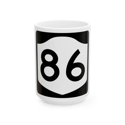 NY-86 (New York) (Road Sign) White Coffee Mug 15oz - Go Mug Yourself