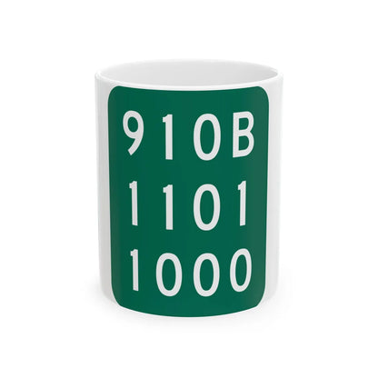 NY-910B (New York) (Road Sign) White Coffee Mug 11oz - Go Mug Yourself