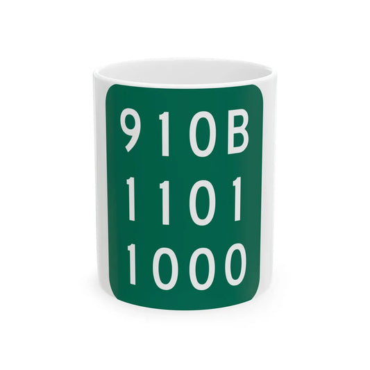 NY-910B (New York) (Road Sign) White Coffee Mug 11oz - Go Mug Yourself