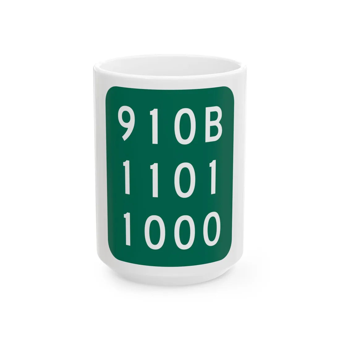 NY-910B (New York) (Road Sign) White Coffee Mug 15oz - Go Mug Yourself