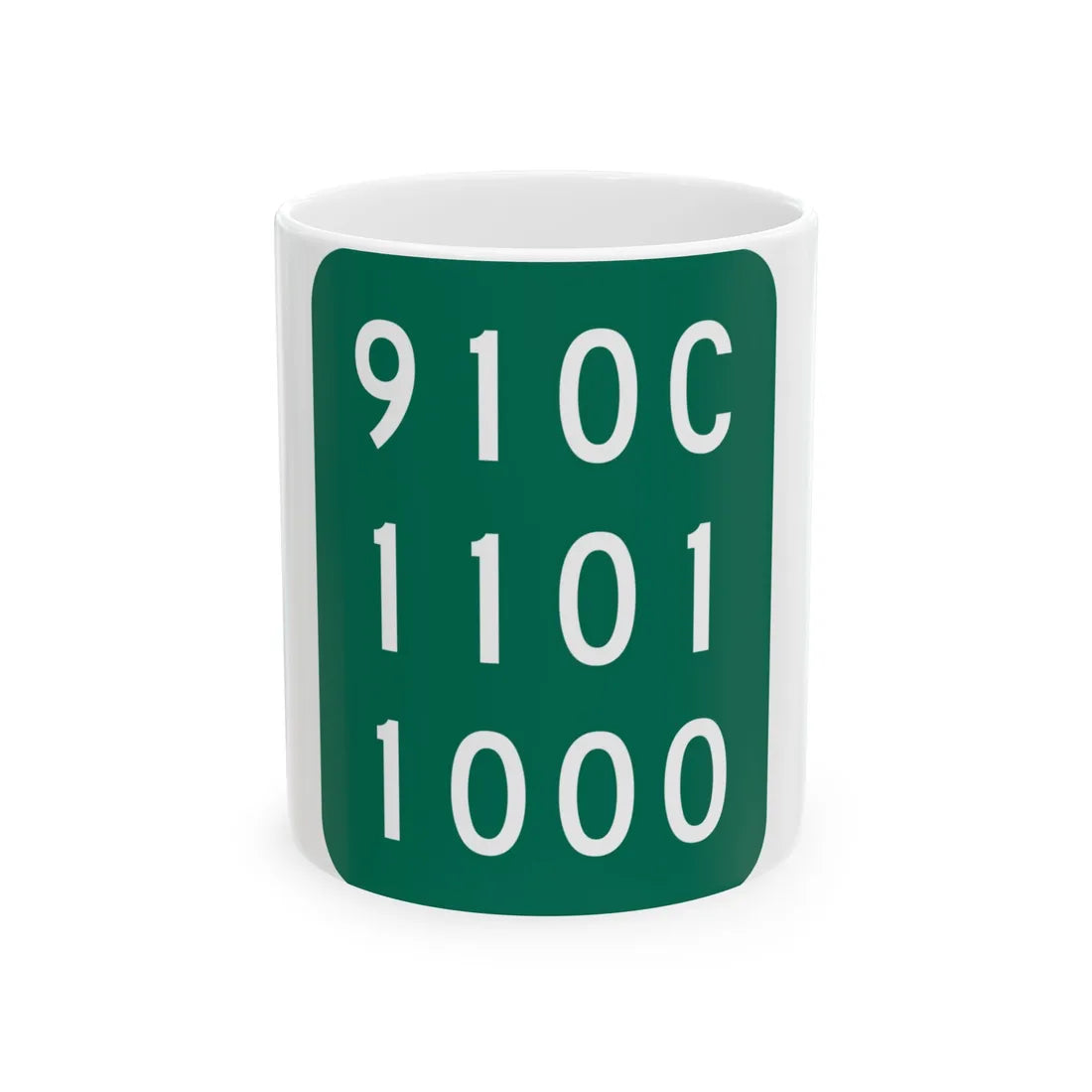 NY-910C (New York) (Road Sign) White Coffee Mug 11oz - Go Mug Yourself